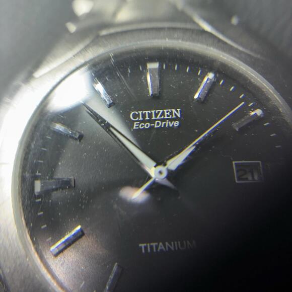 Citizen Accessories - Vintage Citizen Eco Drive Thin Titanium Case Big Wrist 9 Inch Bracelet